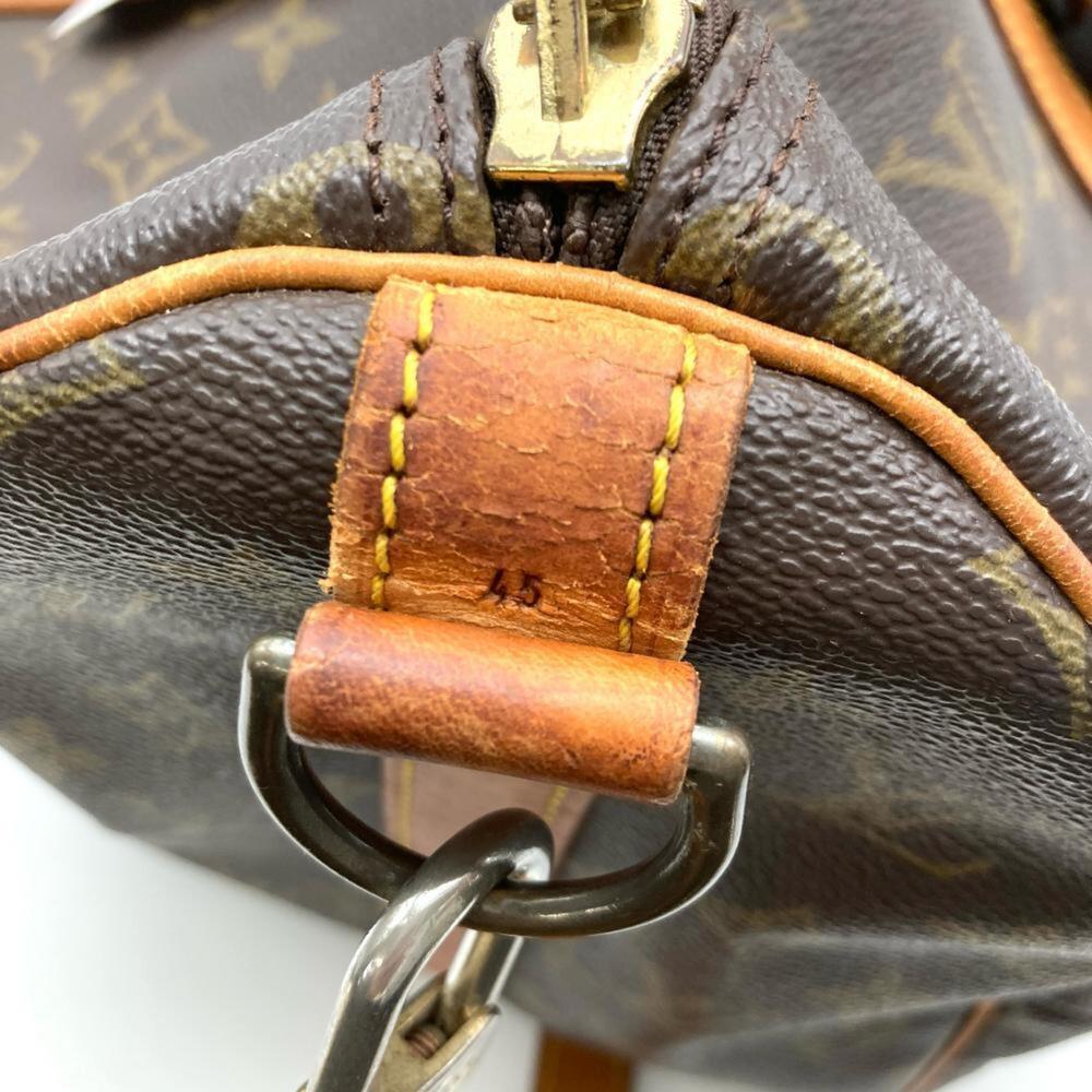 LOUIS VUITTON Authentic Brown Monogram Canvas Keepall 45 Boston Bag - Picture 7 of 10